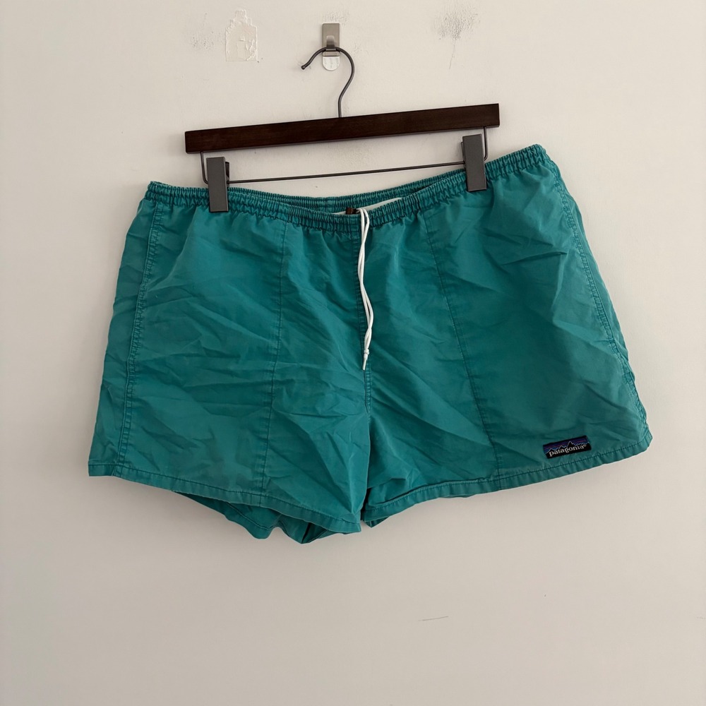 Patagonia Baggies Shorts Teal Green Elastic Waist XXL